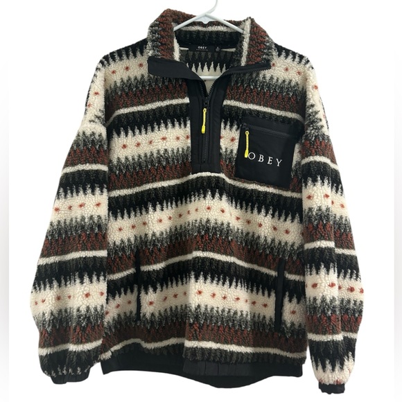 OBEY Women’s Half Zip Pullover Jacket - Picture 4 of 9